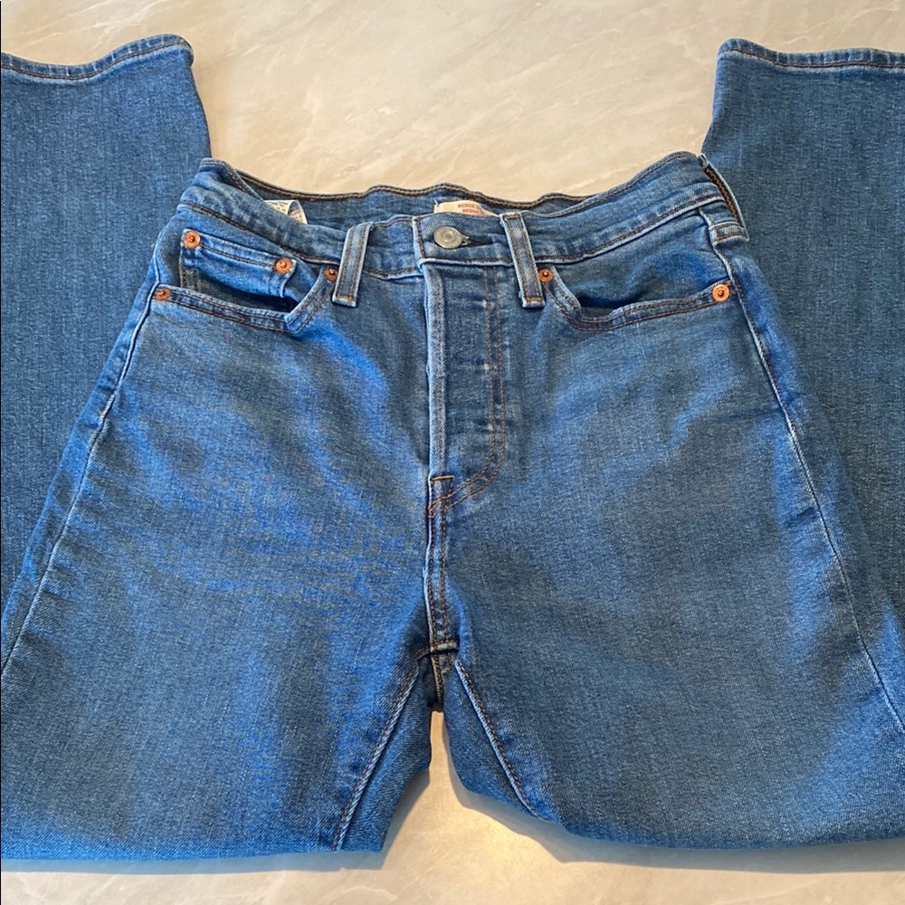 LEVIS Wedgie Straight Blue Jeans Size 27